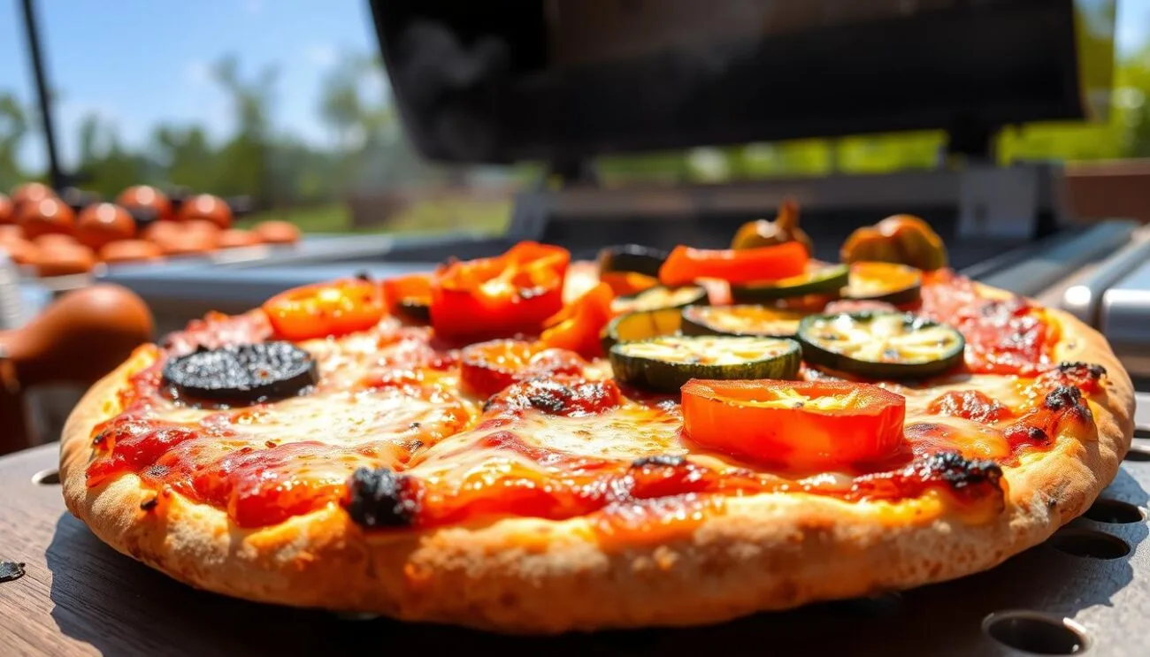 Pizza sulla griglia