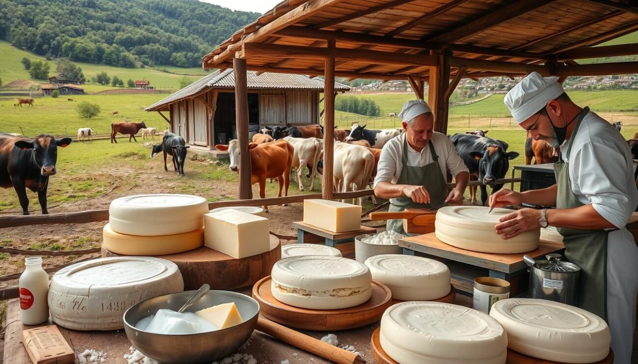 Produzione formaggio italia