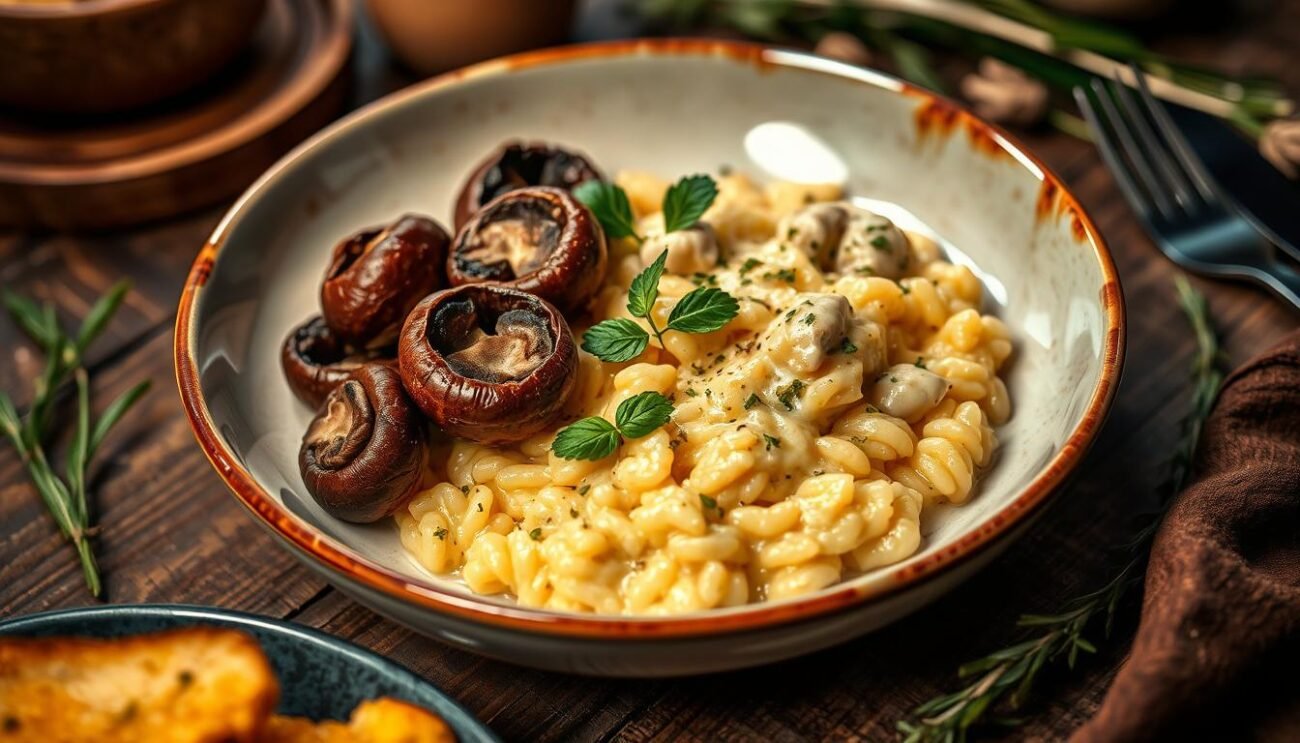 Cucina gourmet con funghi porcini