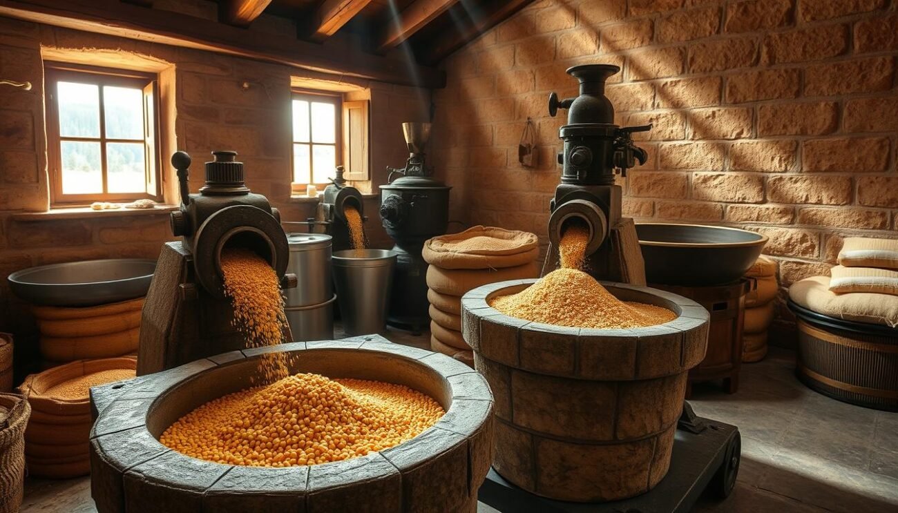 Macinatura tradizionale del grano