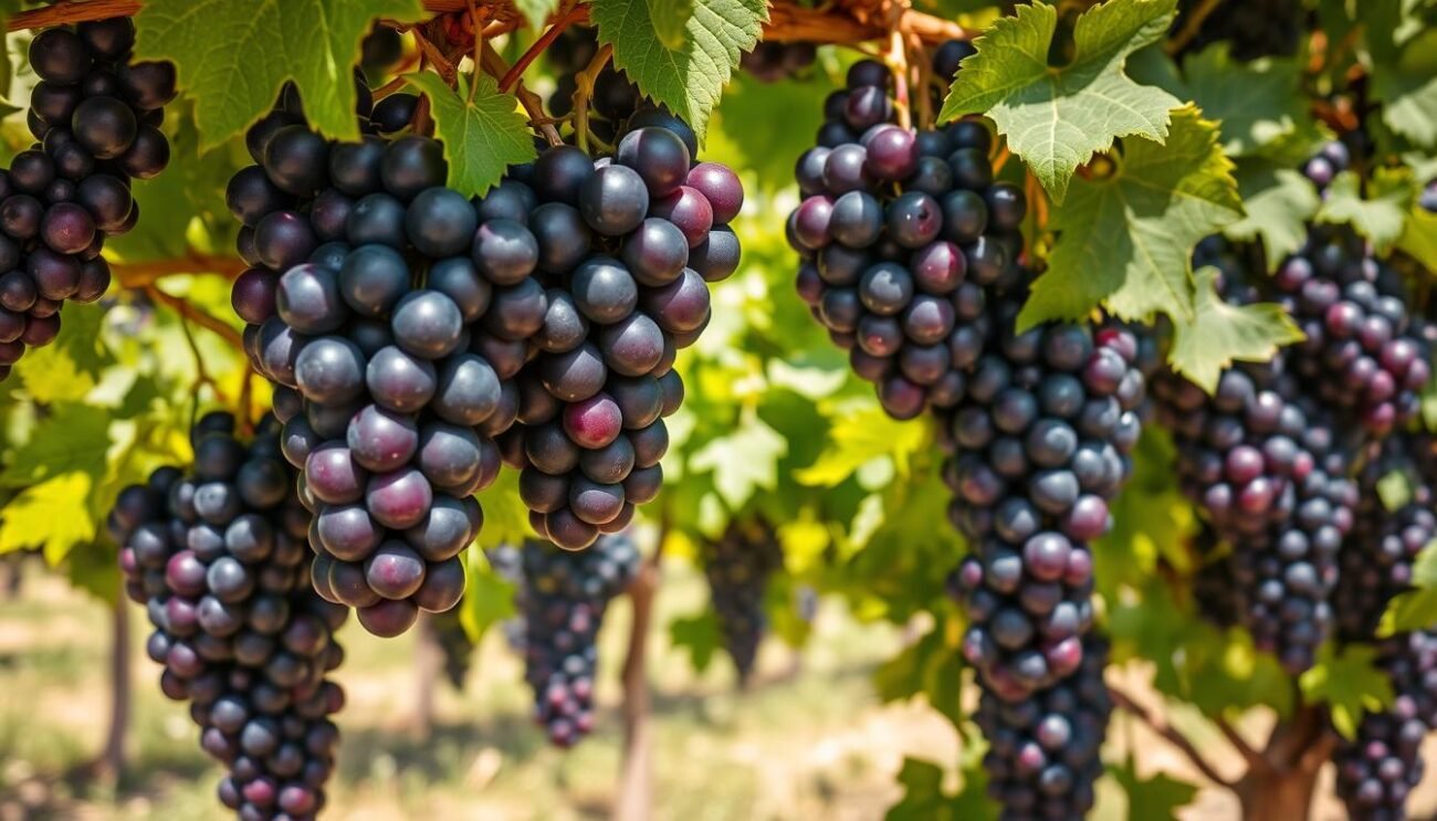 Sagrantino Grape Clusters