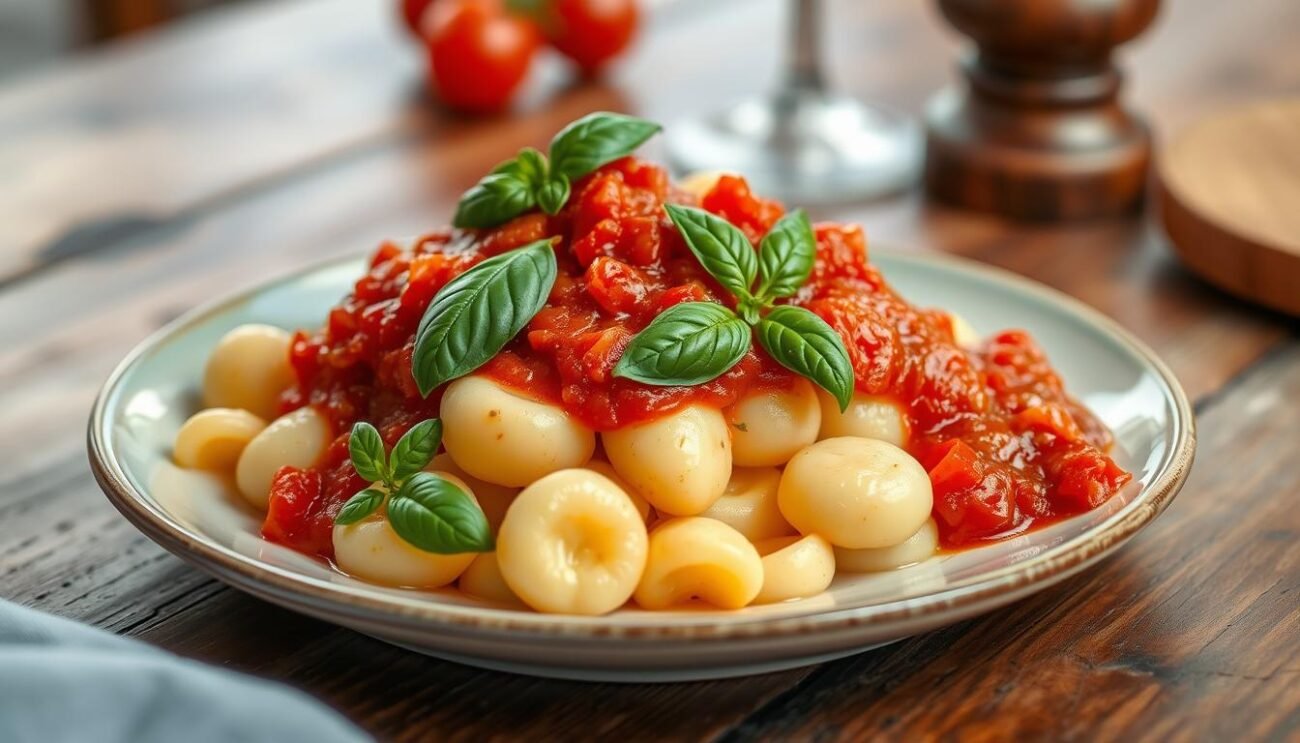 Sugo di pomodoro e gnocchi