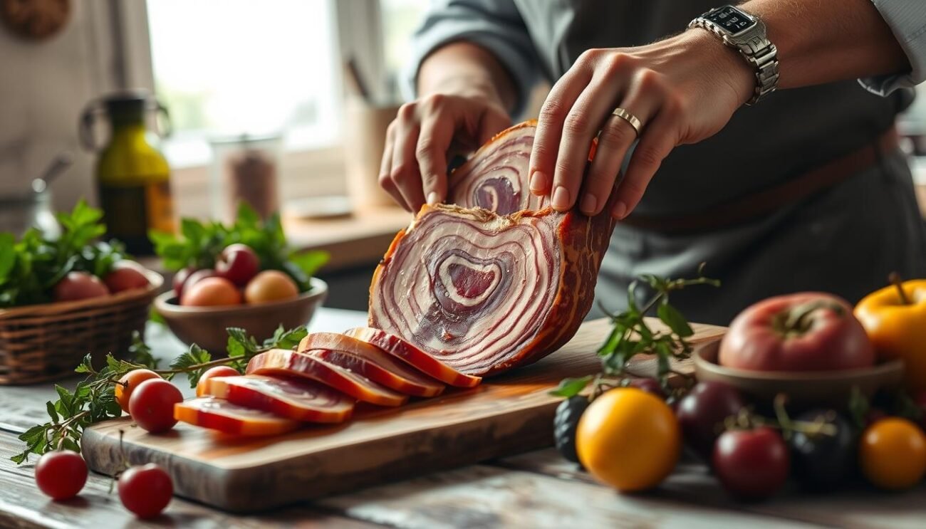 Tagliare il crudo di cuneo