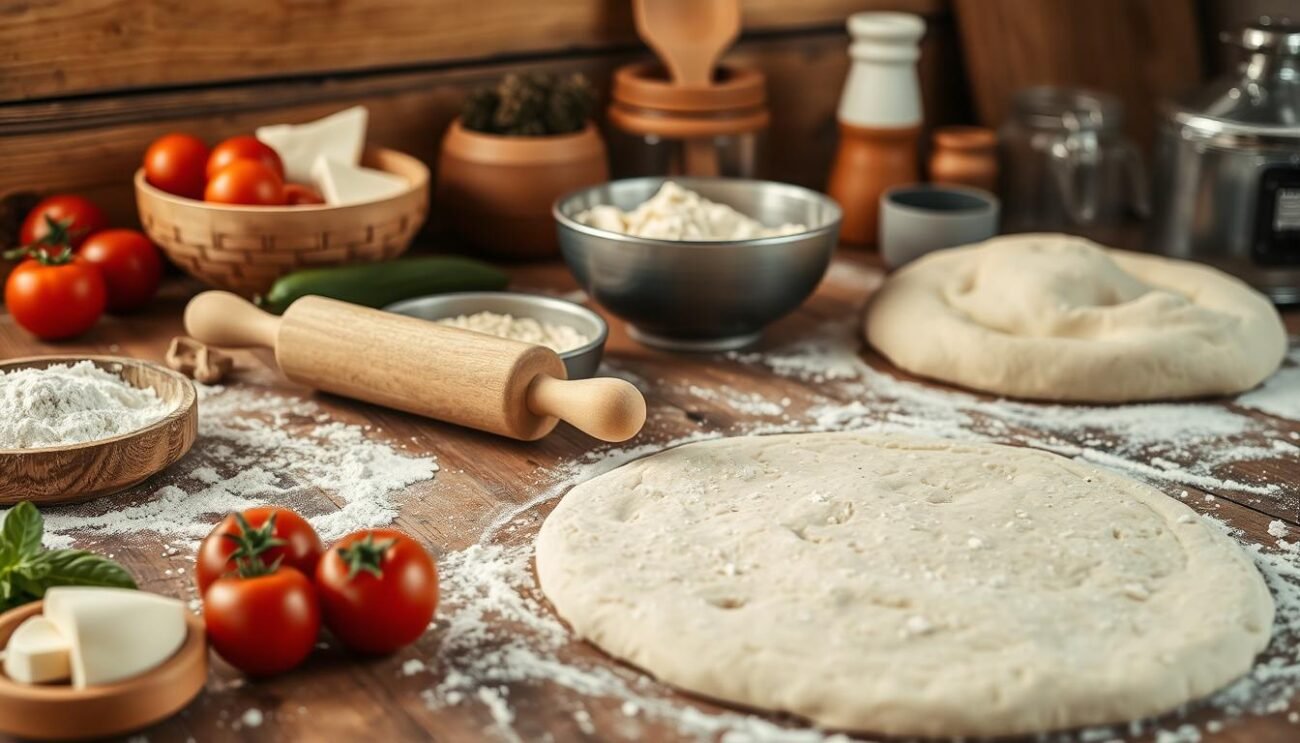 preparare impasto pizza rustica