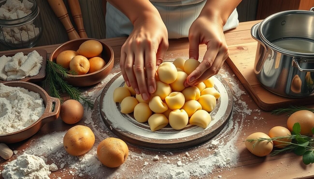 preparazione degli gnocchi