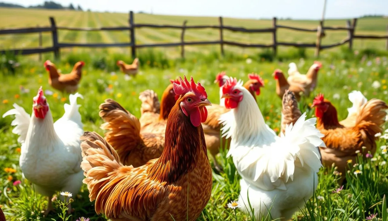 Allevamento all'aperto del Pollo Ancona