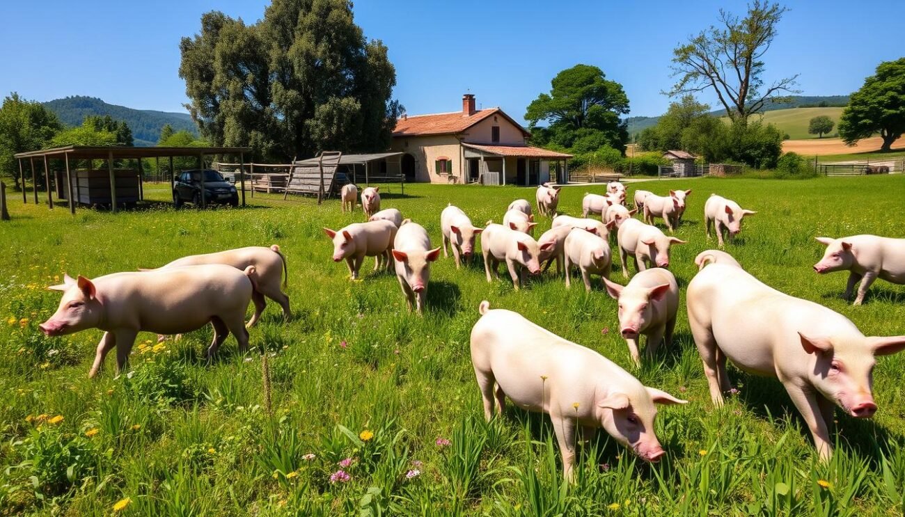Allevamento biologico del maiale