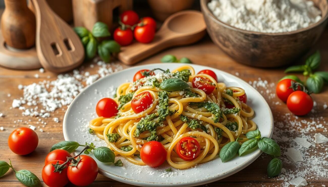 Fusilli con condimenti