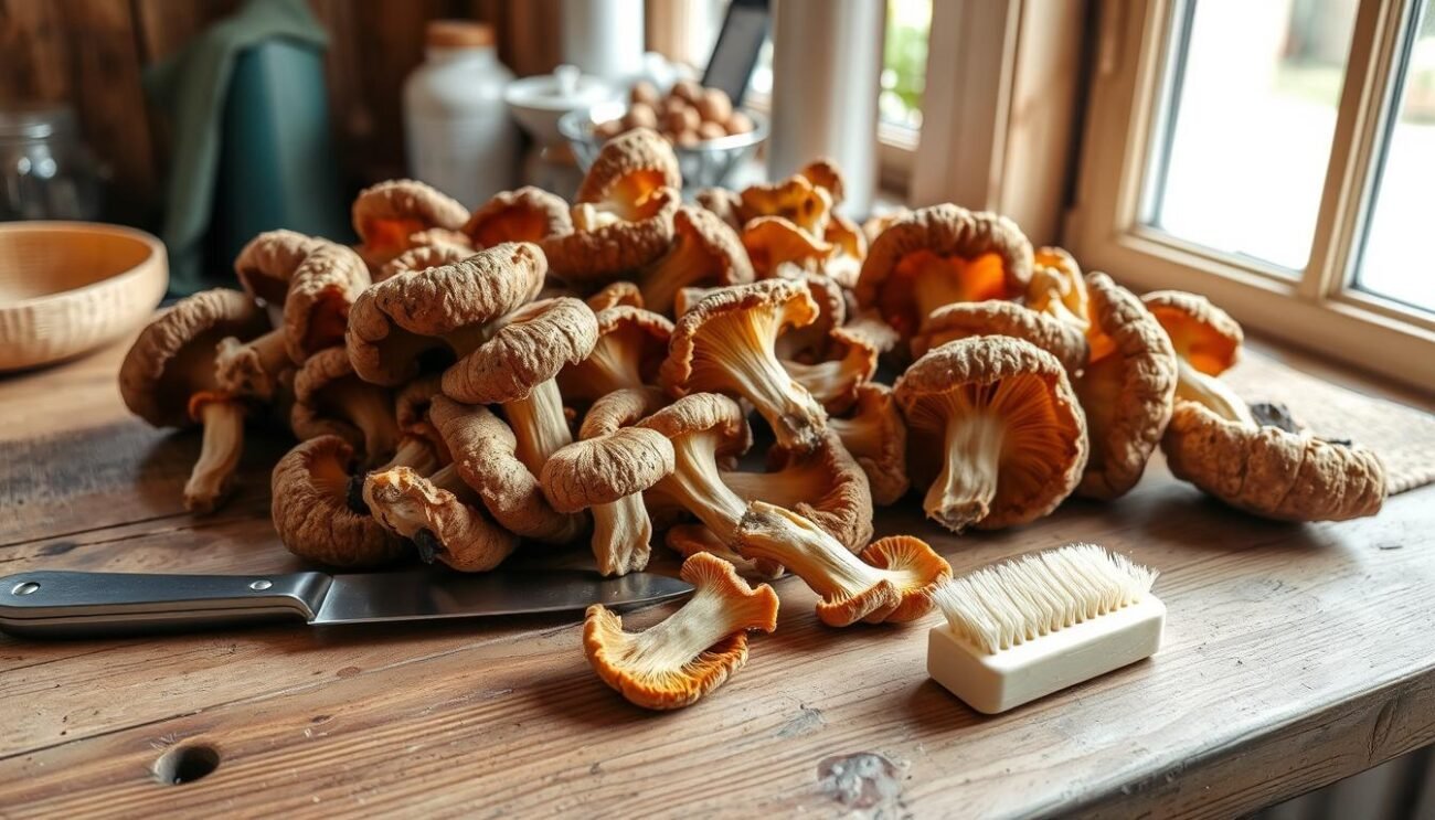 Pulizia dei funghi porcini