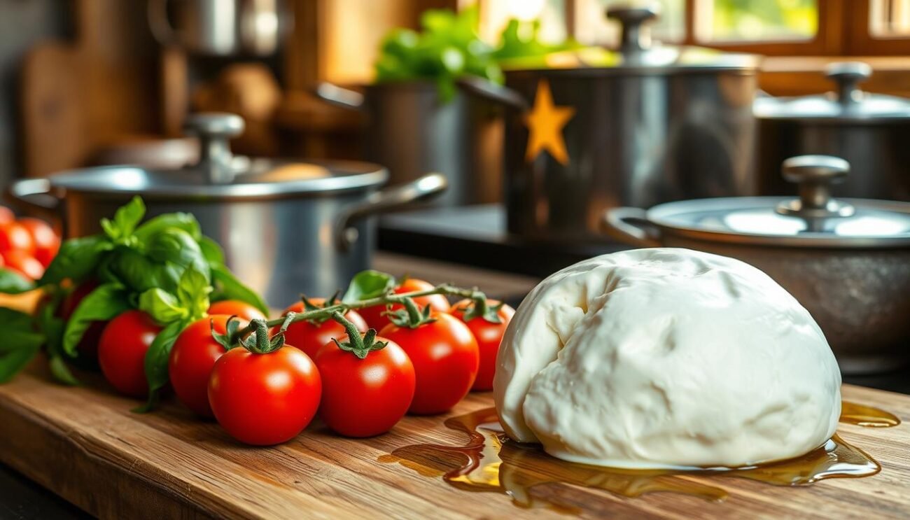 burrata andria in cucina