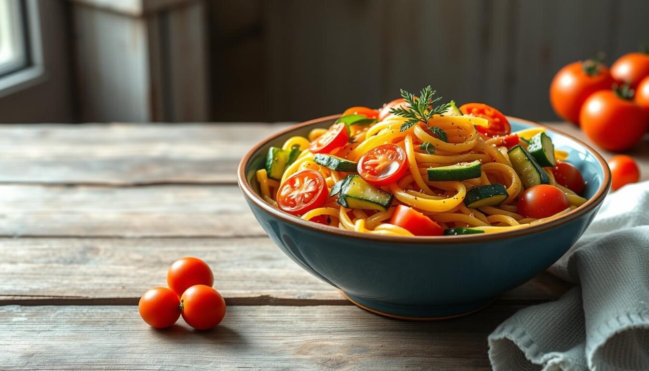 pasta arlecchino con verdure