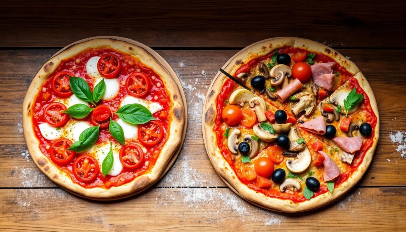 pizza margherita e quattro stagioni