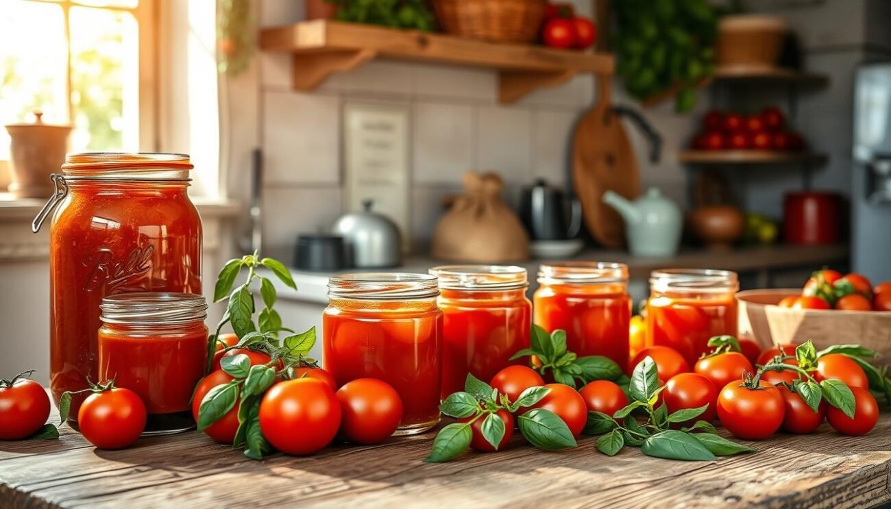 Conservazione passata di pomodoro