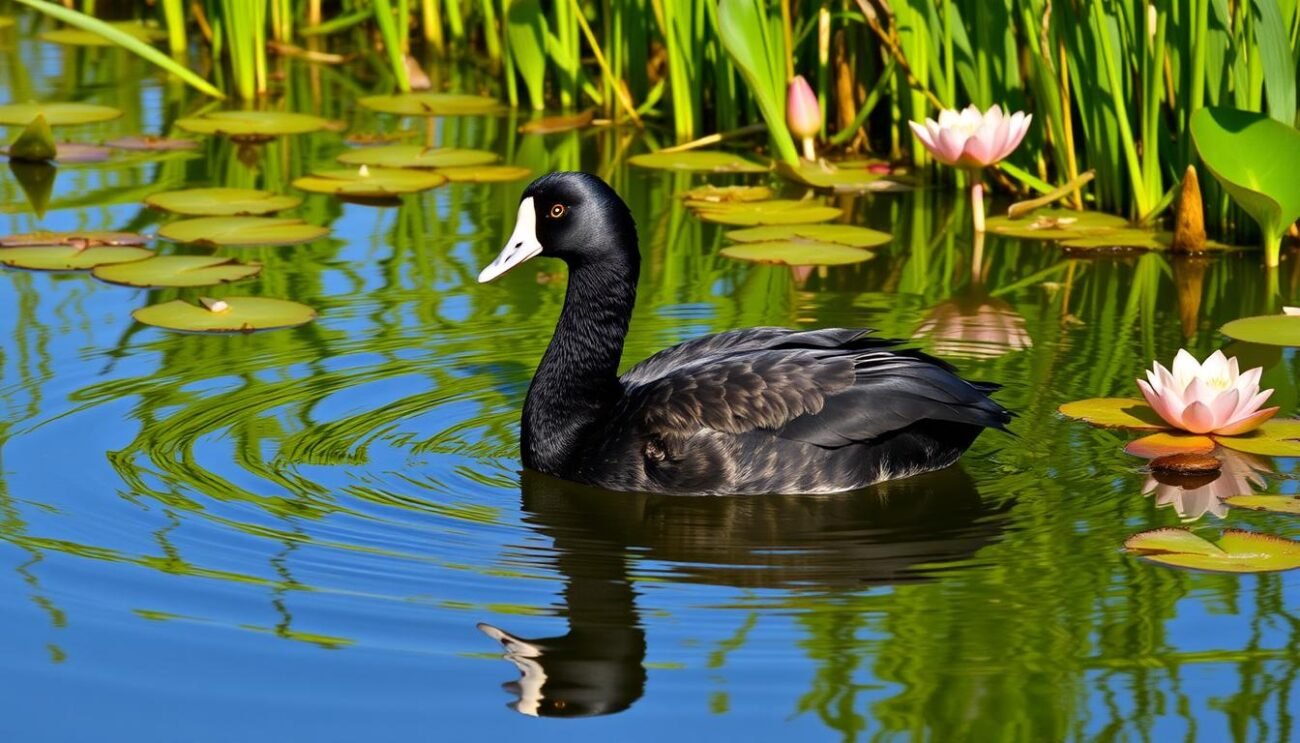 Folaga in habitat naturale