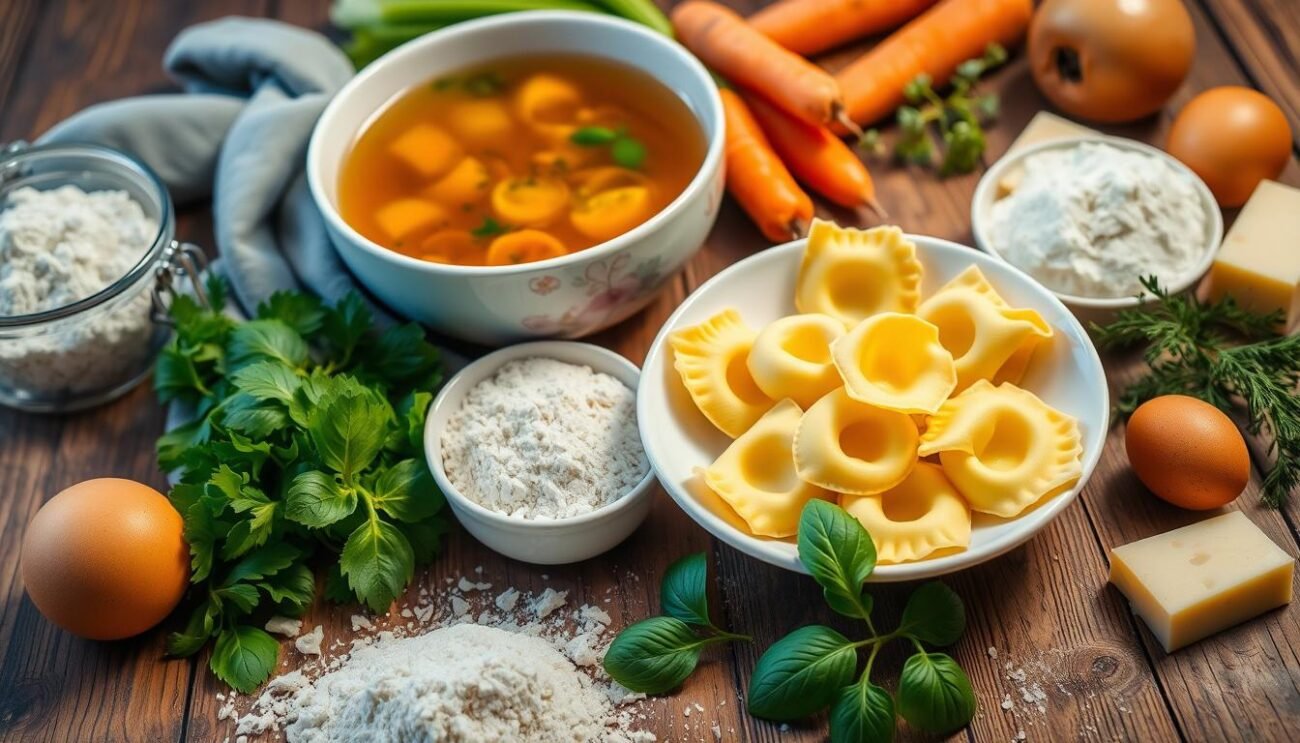 Ingredienti per tortellini in brodo