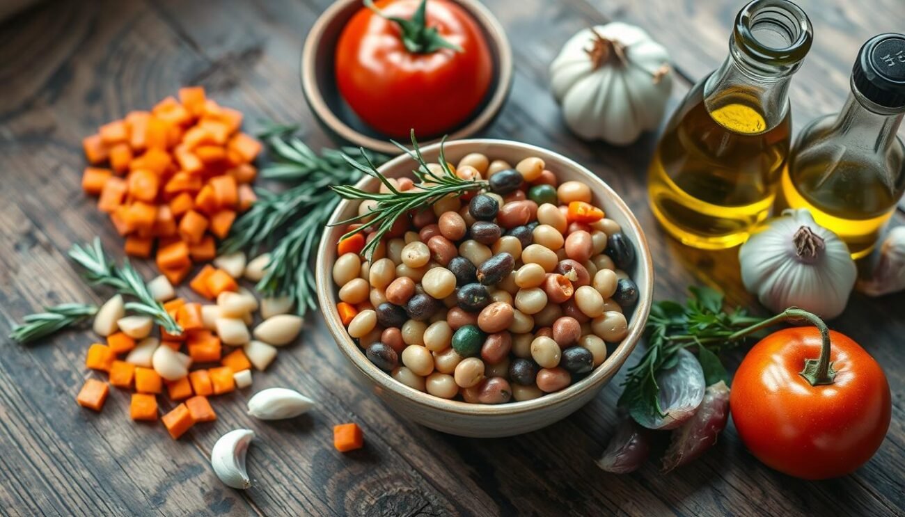 Ingredienti per zuppa di fagioli