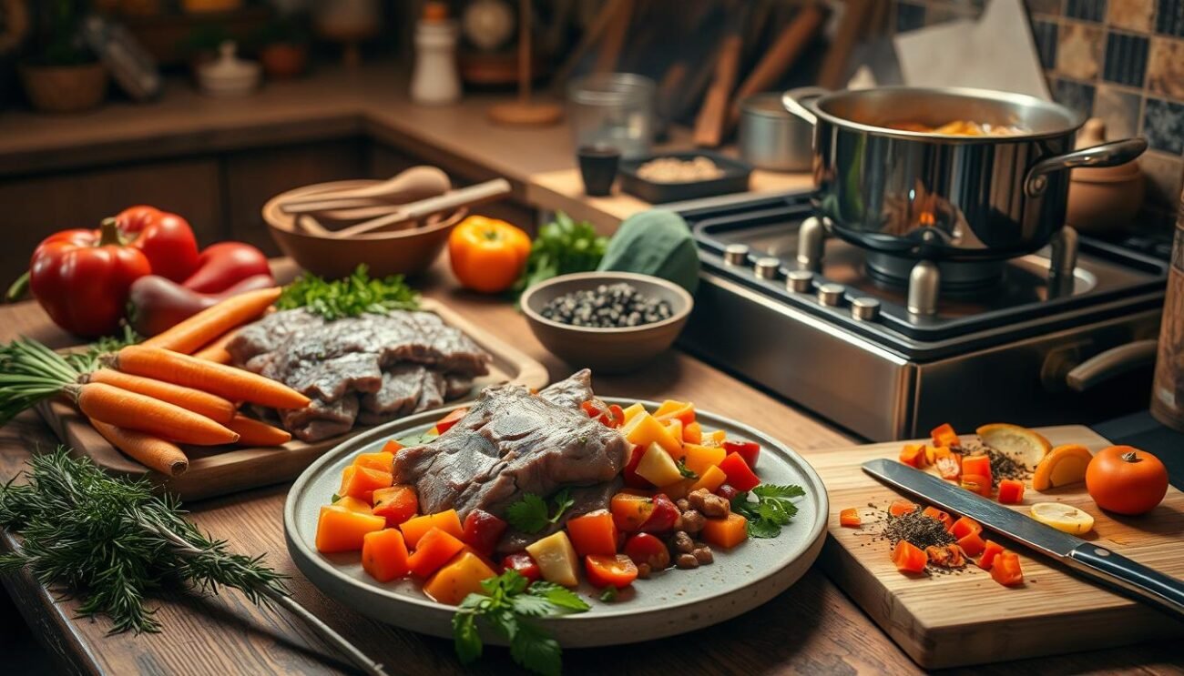 Preparazione Spezzatino di Struzzo