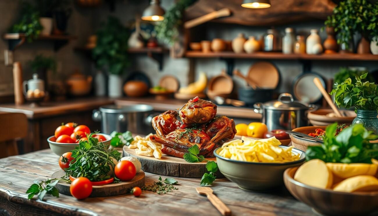 Preparazione della Folaga in cucina