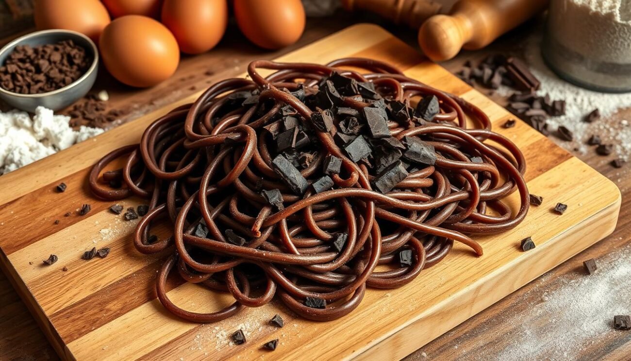 pasta fresca fatta in casa al cioccolato