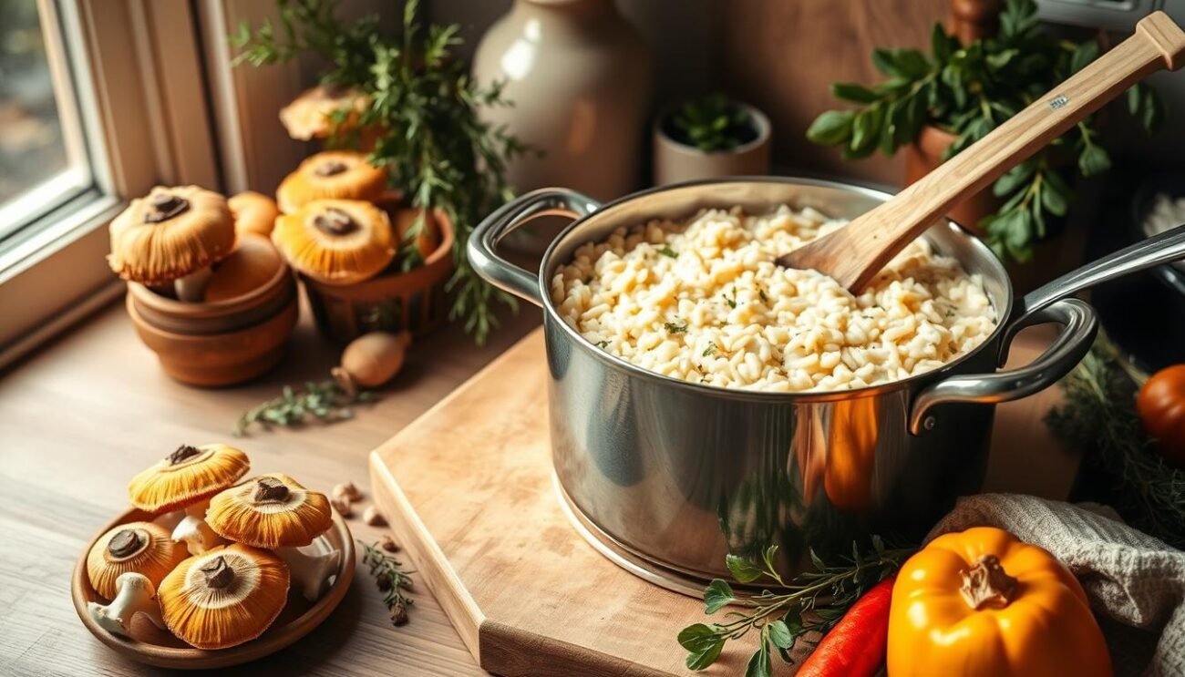 preparazione risotto ai finferli