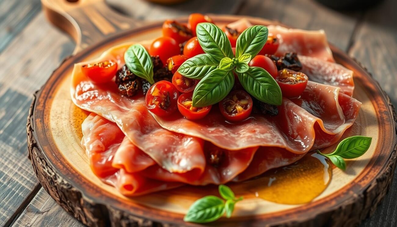 Bruschette con Bresaola e Pomodori Secchi