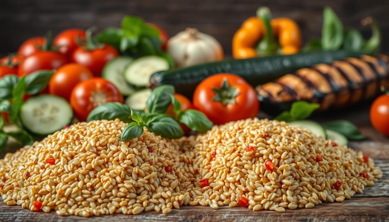 Ingredienti per insalata di farro