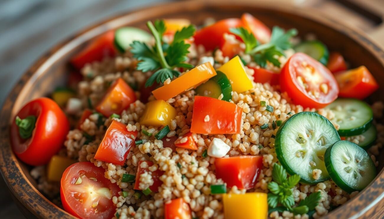 Insalata di quinoa con verdure fresche