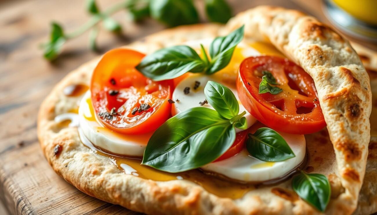 Piadina farcita con ingredienti freschi