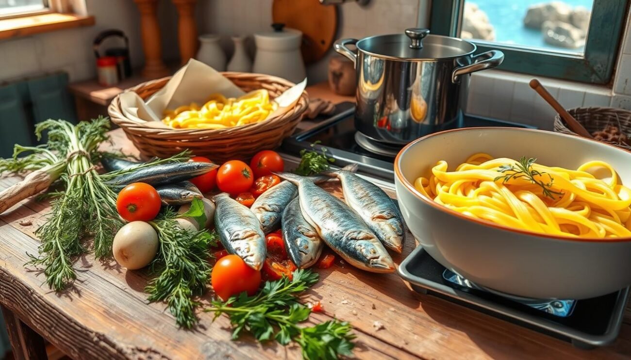 Preparazione Pasta con le Sarde