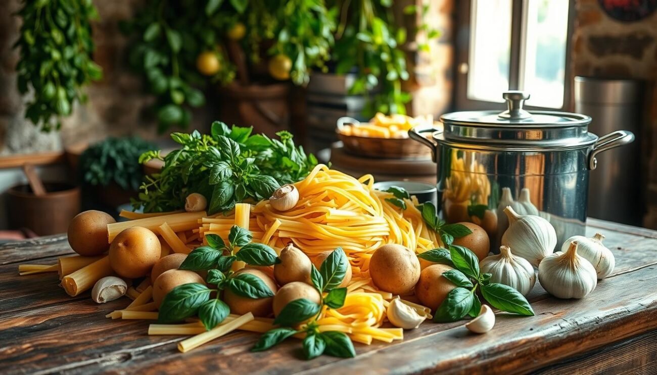 Preparazione Pasta e Patate Napoletana