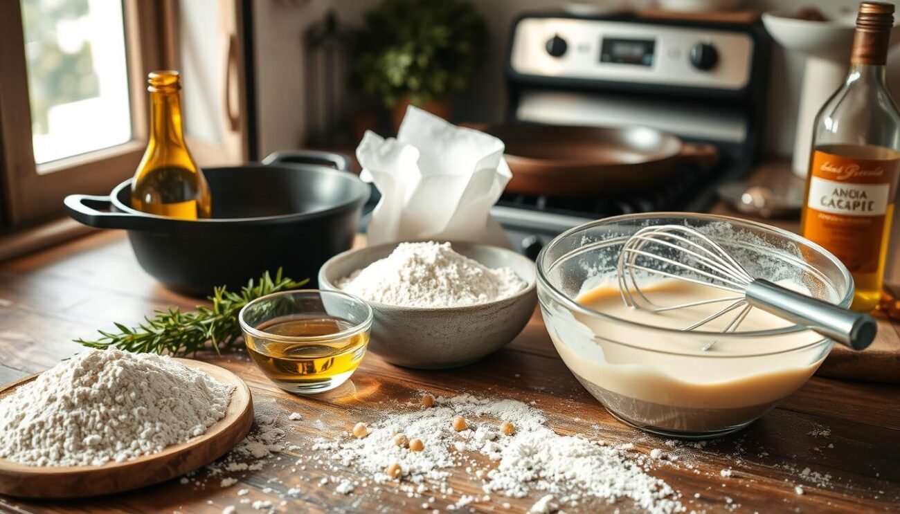 Preparazione farinata di ceci