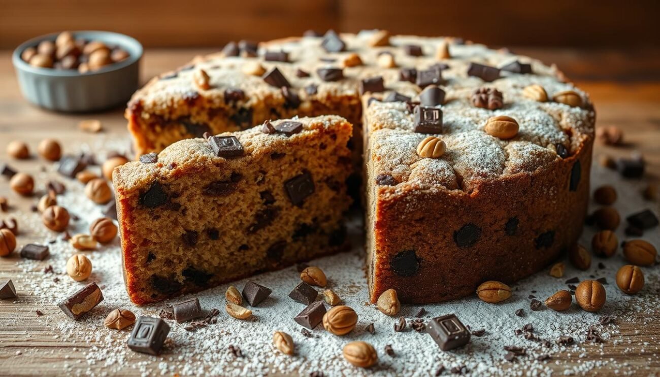 sbrisolona con cioccolato con frutta secca