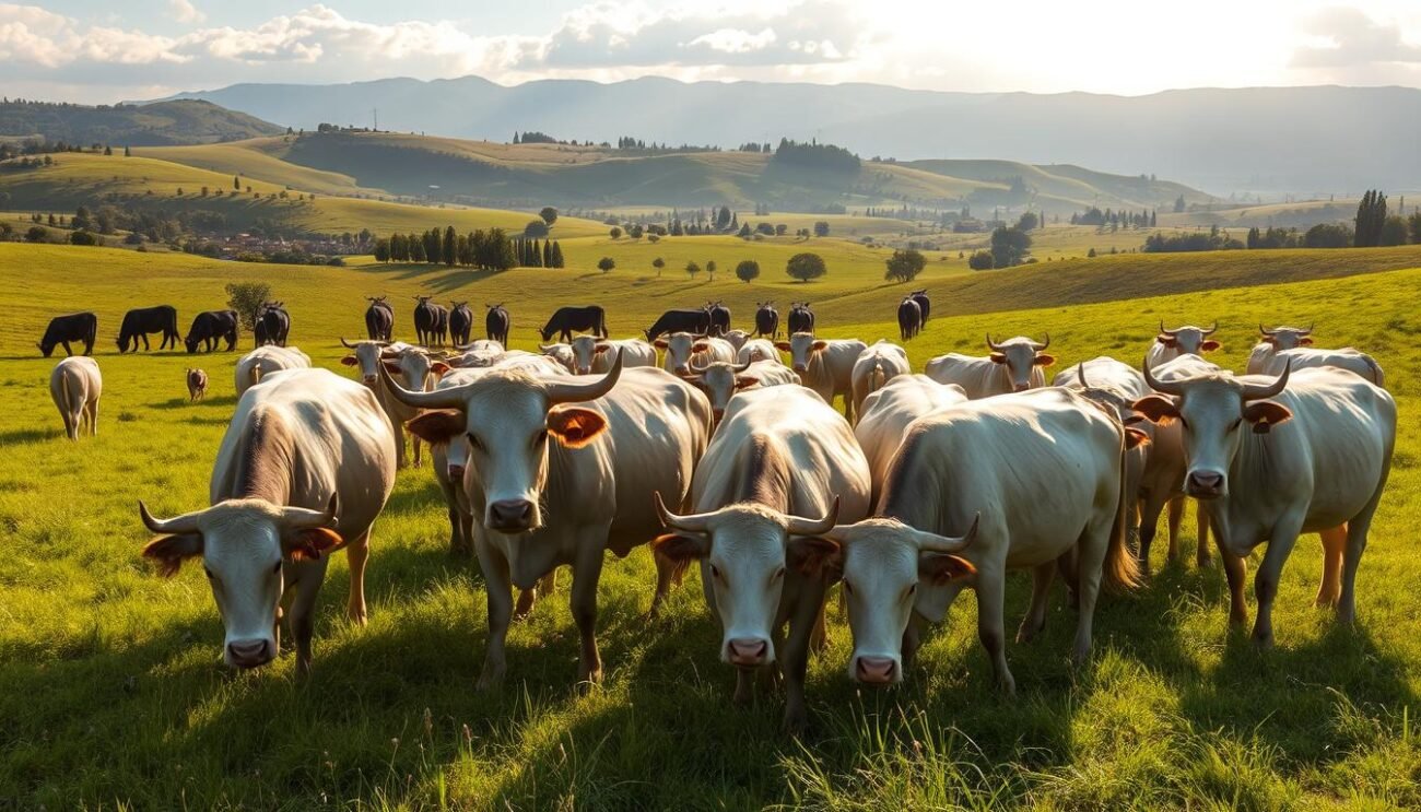 Allevamento Chianina in pascolo