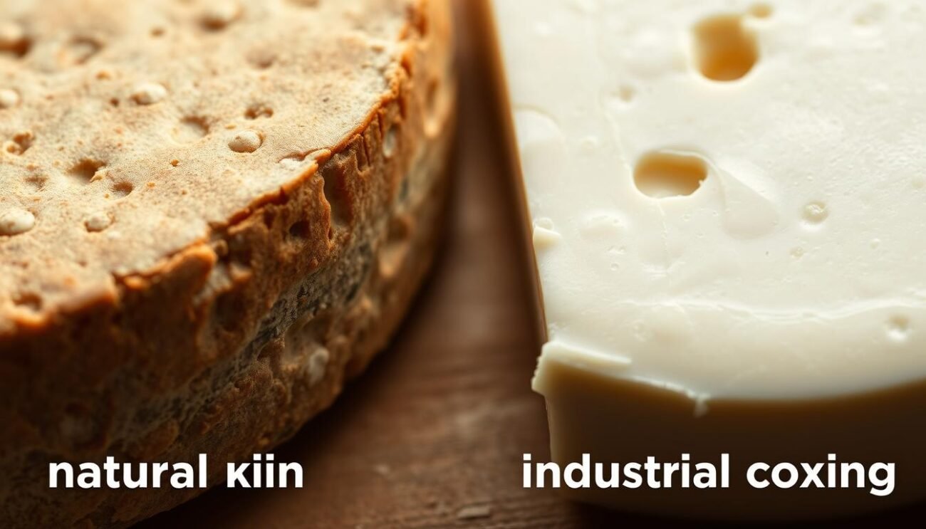 Confronto tra crosta naturale e industriale