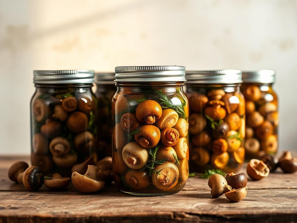 Conservazione funghi in vasetti