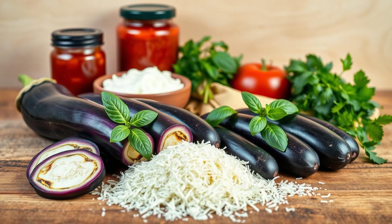 Ingredienti per involtini di melanzane