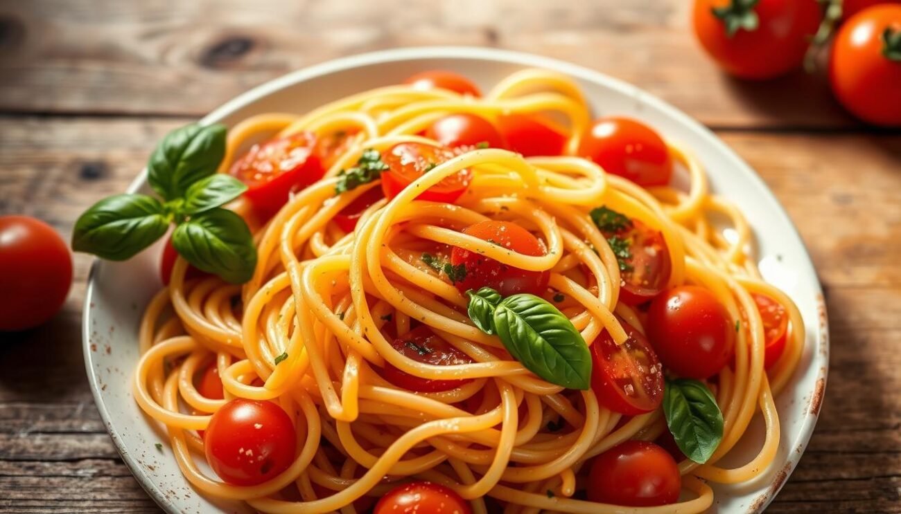 Pasta con Pomodorini Datterini Pasta con Pomodorini Datterini