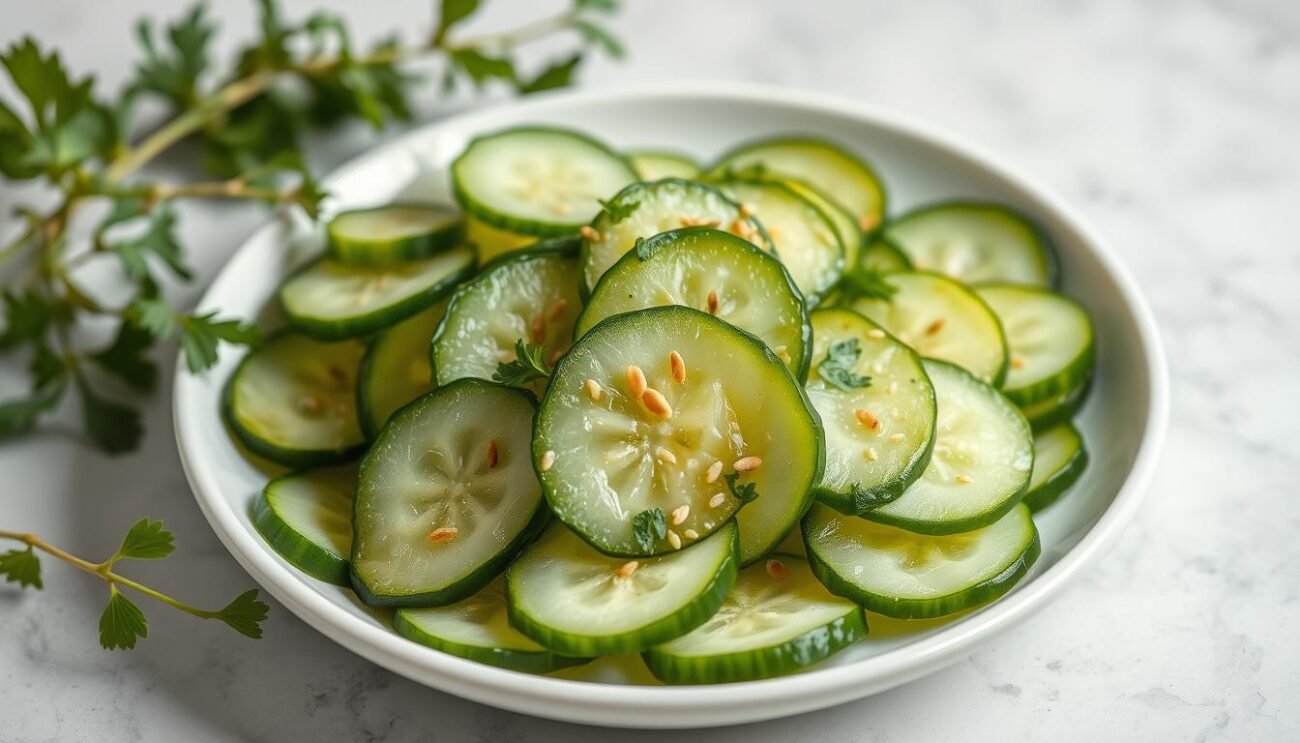 Preparazione Insalata Cetrioli