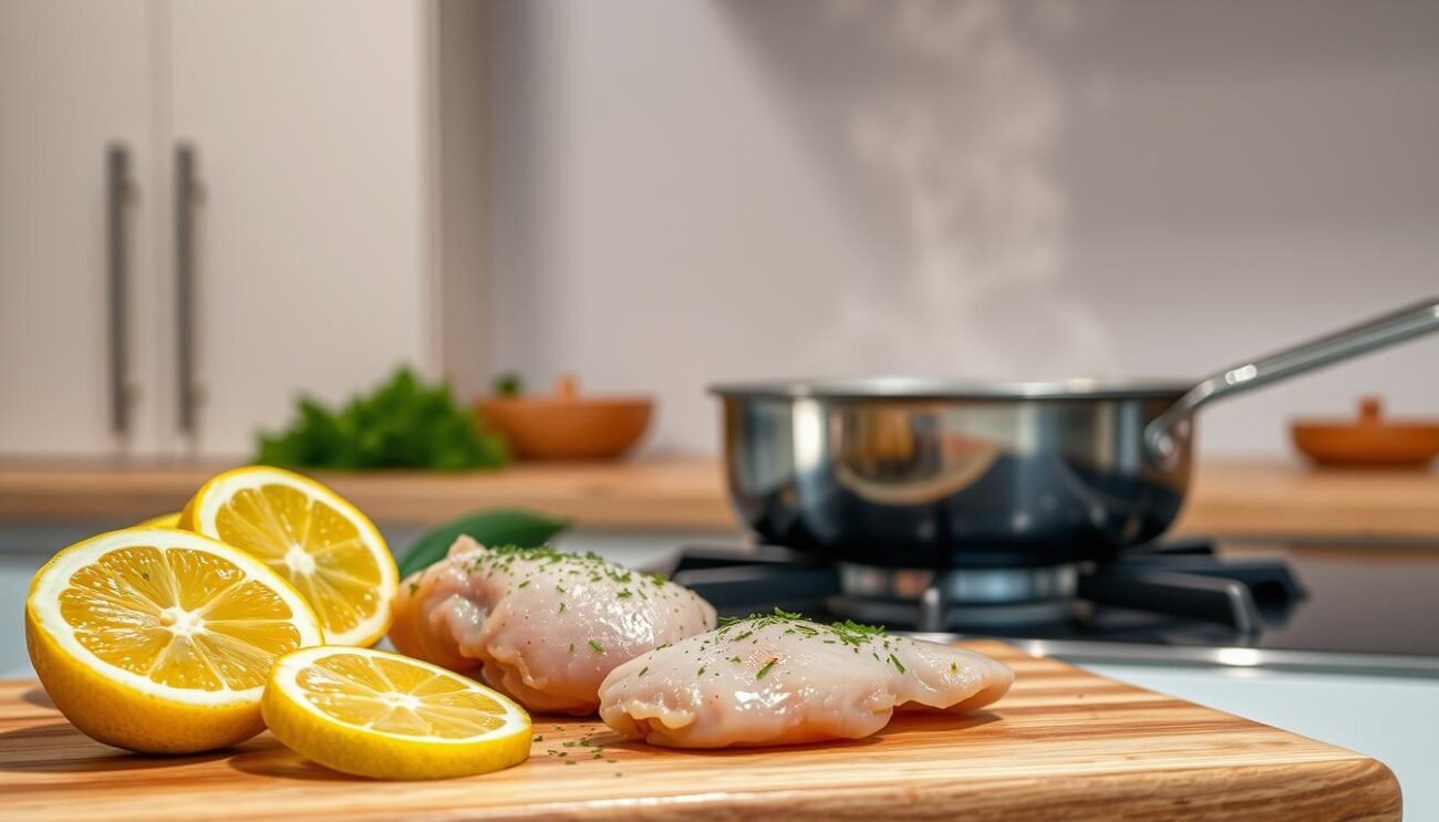 Preparazione Pollo al Limone
