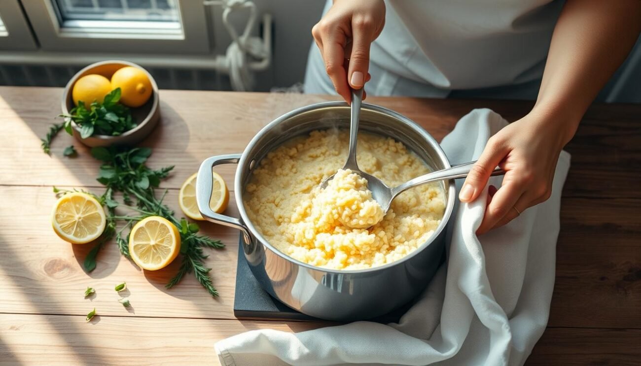 Preparazione Risotto Limone