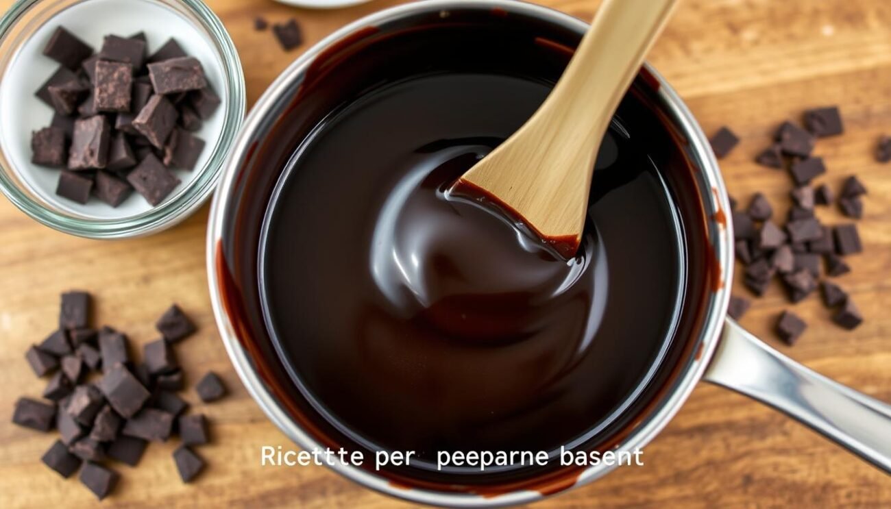 Preparazione ganache al cioccolato