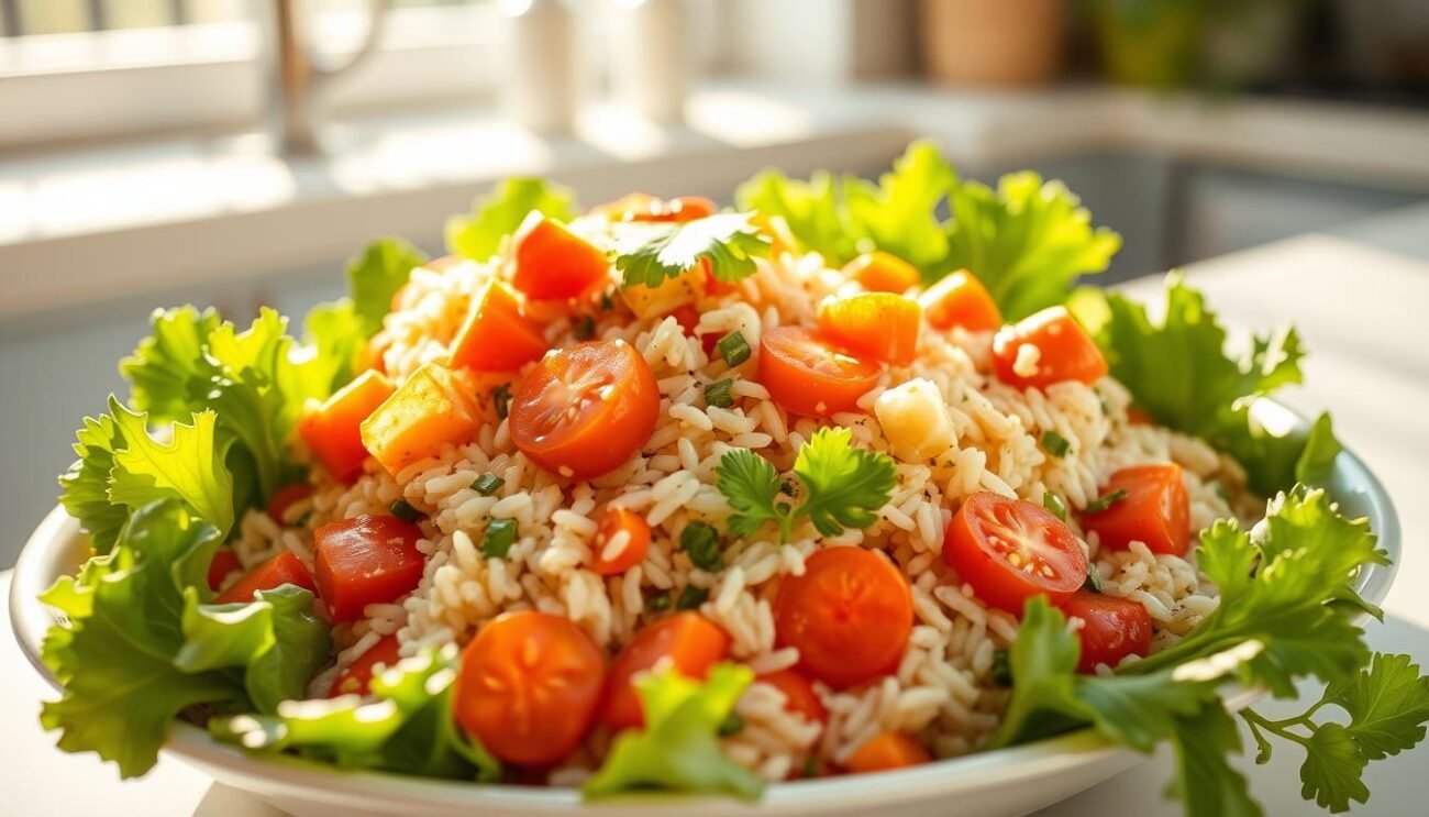 Preparazione insalata di riso