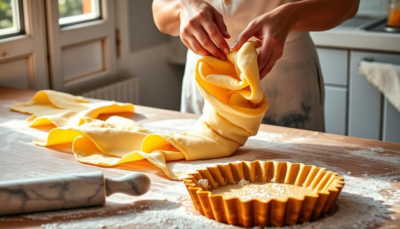 Preparazione pasta sfoglia