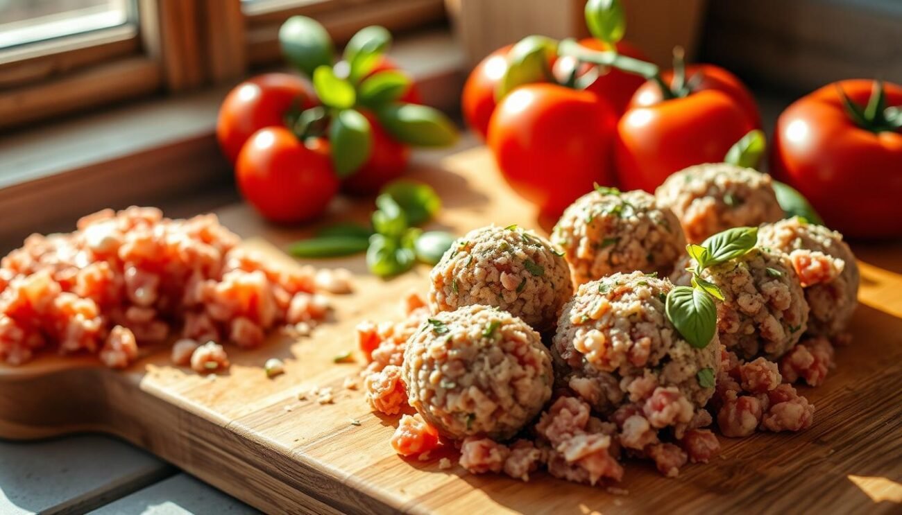 Preparazione polpette di carne Preparazione polpette di carne