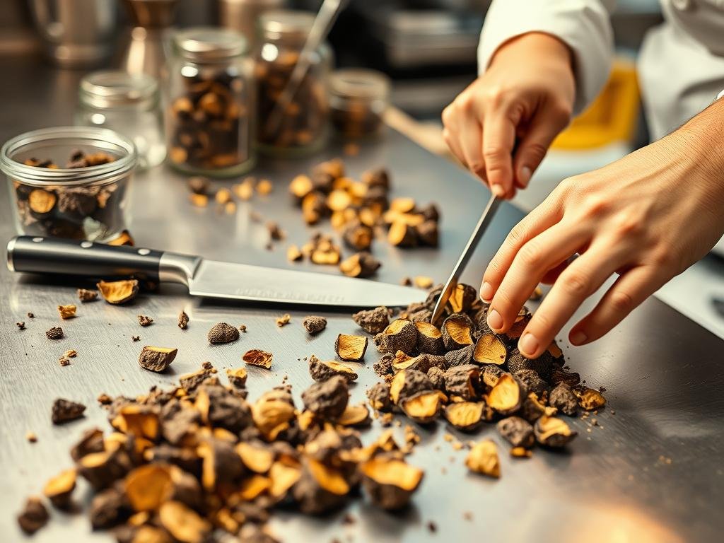 Preparazione tartufo per congelamento