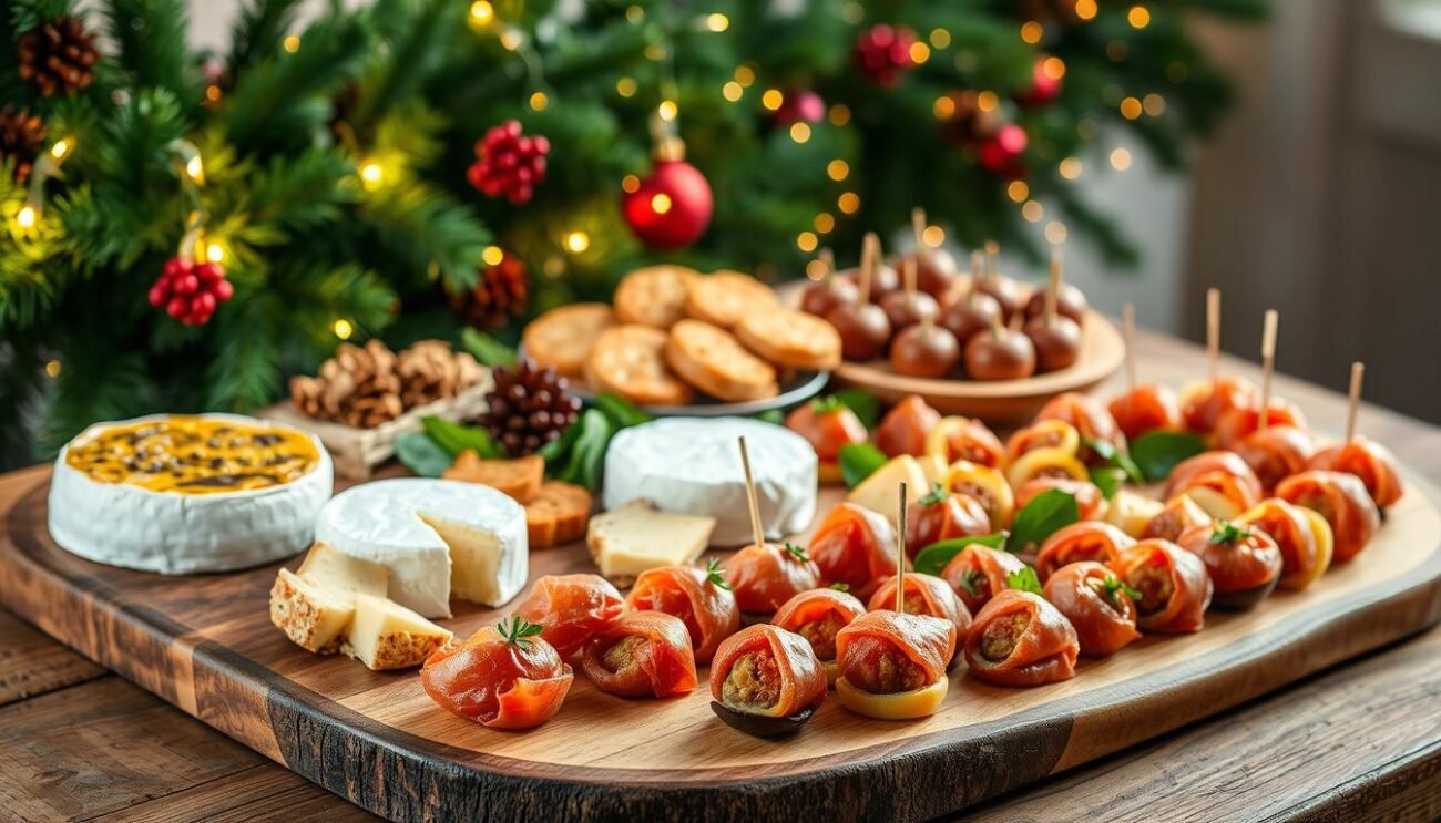 Presentazione antipasti natalizi