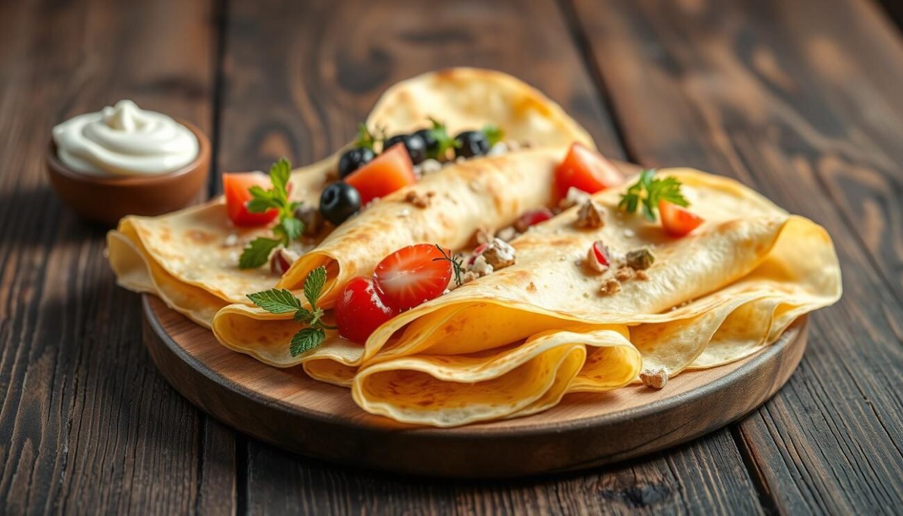 Presentazione crepes gourmet