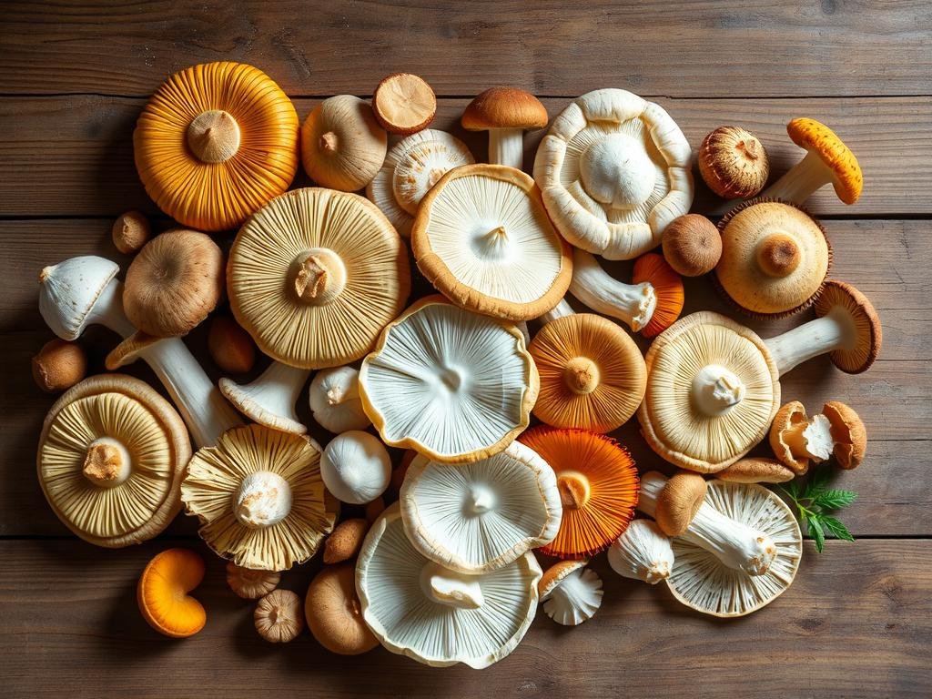 Selezione di funghi per conservazione Selezione di funghi per conservazione