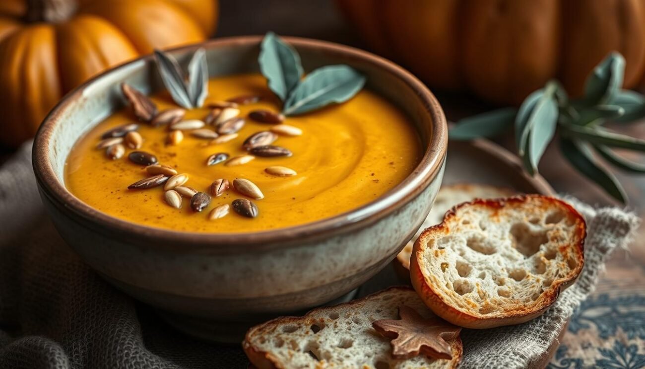 Vellutata di Zucca con Decorazioni Vellutata di Zucca con Decorazioni