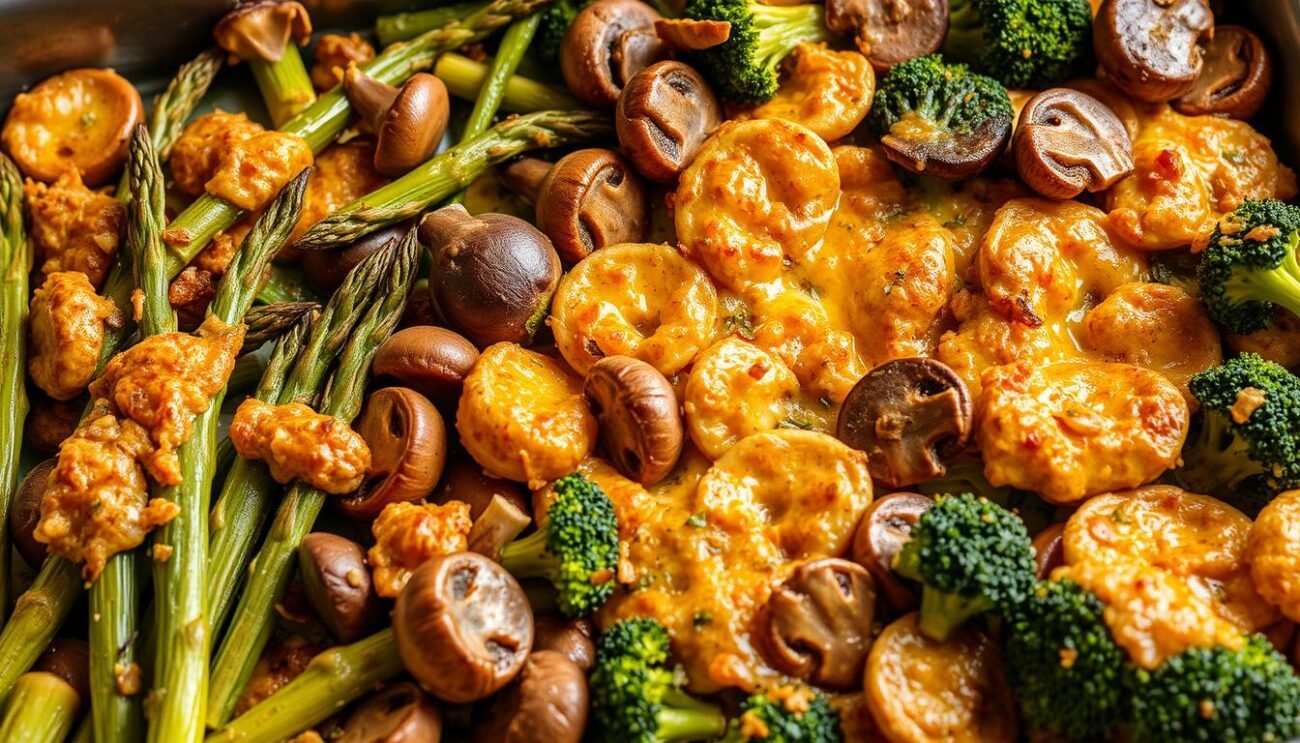 Verdure gratinate al forno con formaggio